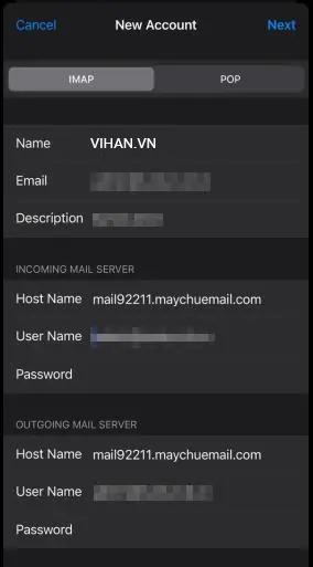 Hướng dẫn cài đặt mail vào ứng dụng Mail IOS 18 8 2025 04 21 01 48