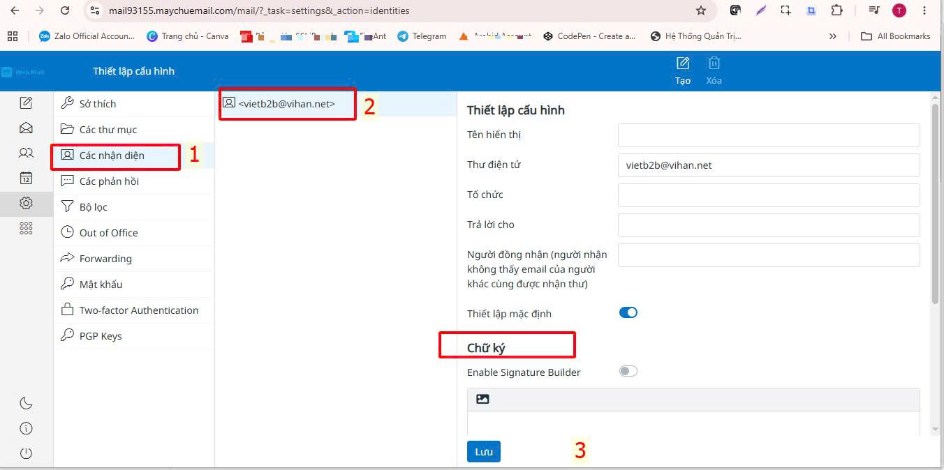 Hướng dẫn tạo chữ ký email pro 1 chữ ký email pro 1